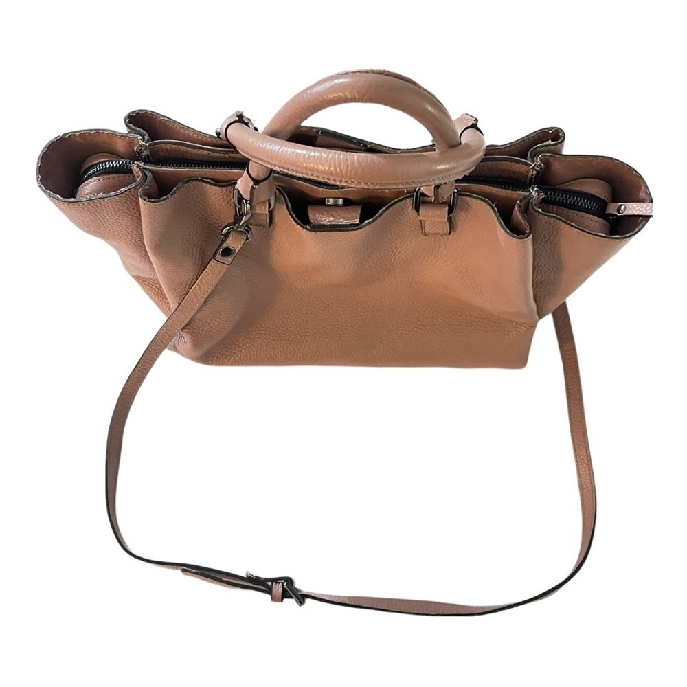 A. Bellucci Leather Blush Tan Multi-pocket Shoulder & Crossbody Handbag - Picture 6 of 14